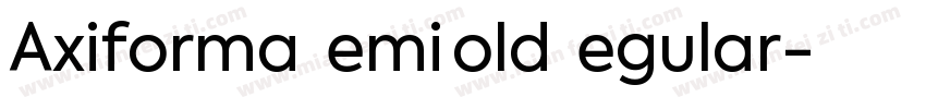 Axiforma SemiBold Regular字体转换